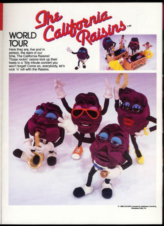 1988 Ice Capades souvenir program California Raisins C'est Paris ...