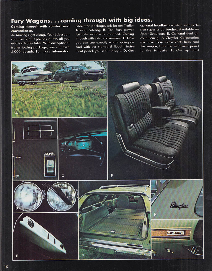 1971 Plymouth Station Wagons bochure Satellite Fury Suburban