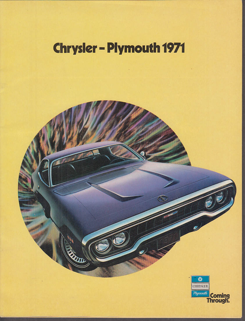 1971 Chrysler Plymouth brochure Cuda 300 Imperial New Yorker GTX Road ...