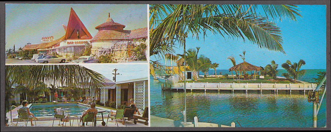 Sunset Inn Resort Motel long postcard Islamorada FL 1960s