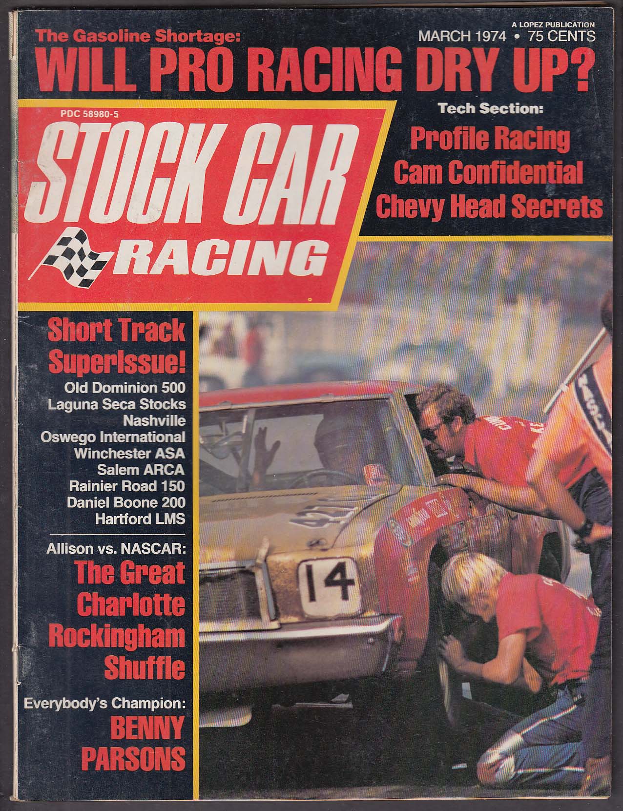 STOCK CAR RACING Benny Parsons Bobby Allison Charlotte Rockingham ...