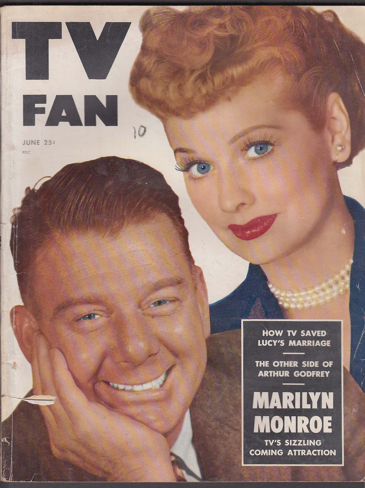 TV FAN Lucille Ball Arthur Godfrey Marilyn Monroe + 6 1953