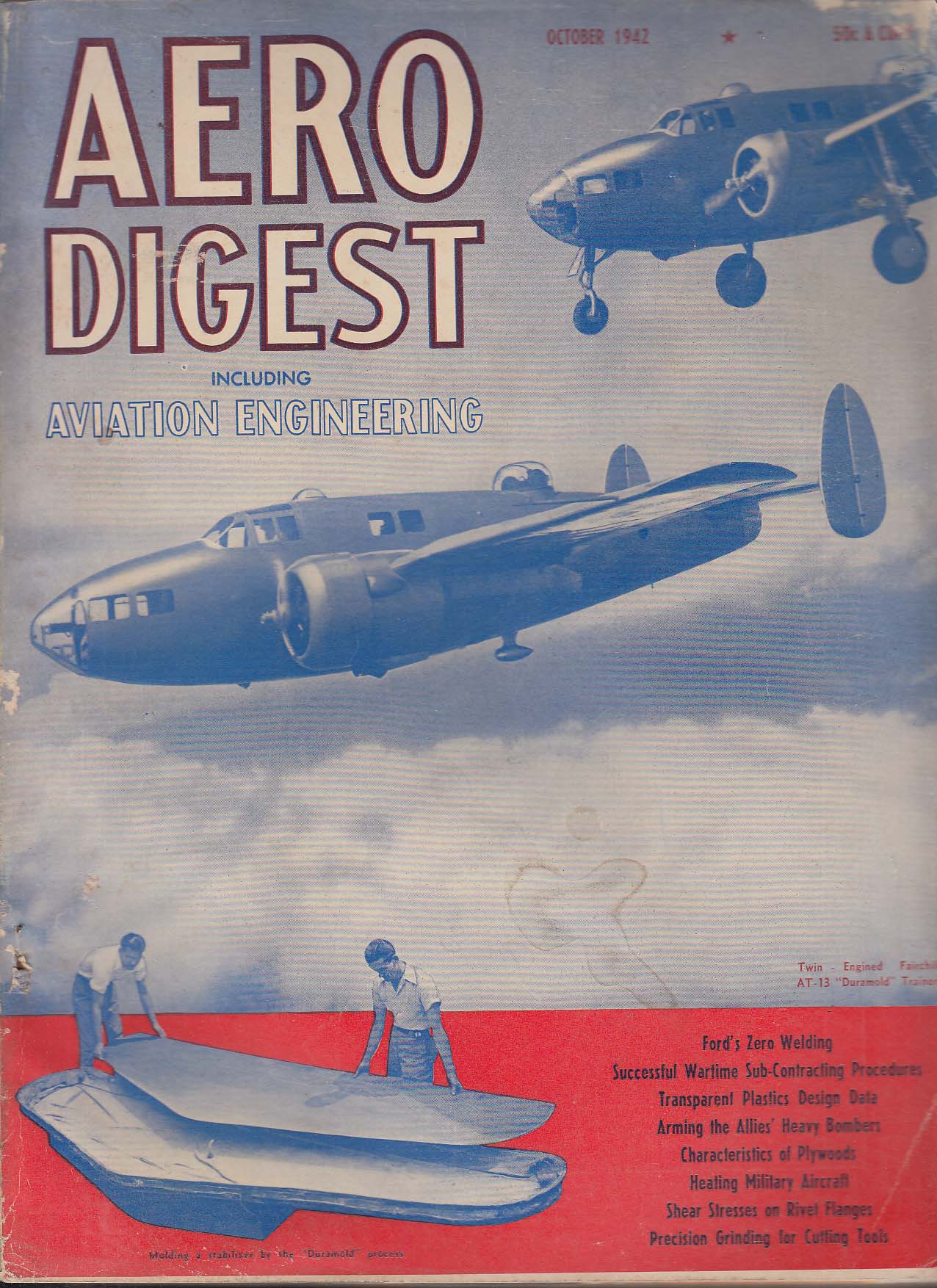 AERO DIGEST Channel Rids Pan Am Bomber Armament War Contracts ++ 10 1942