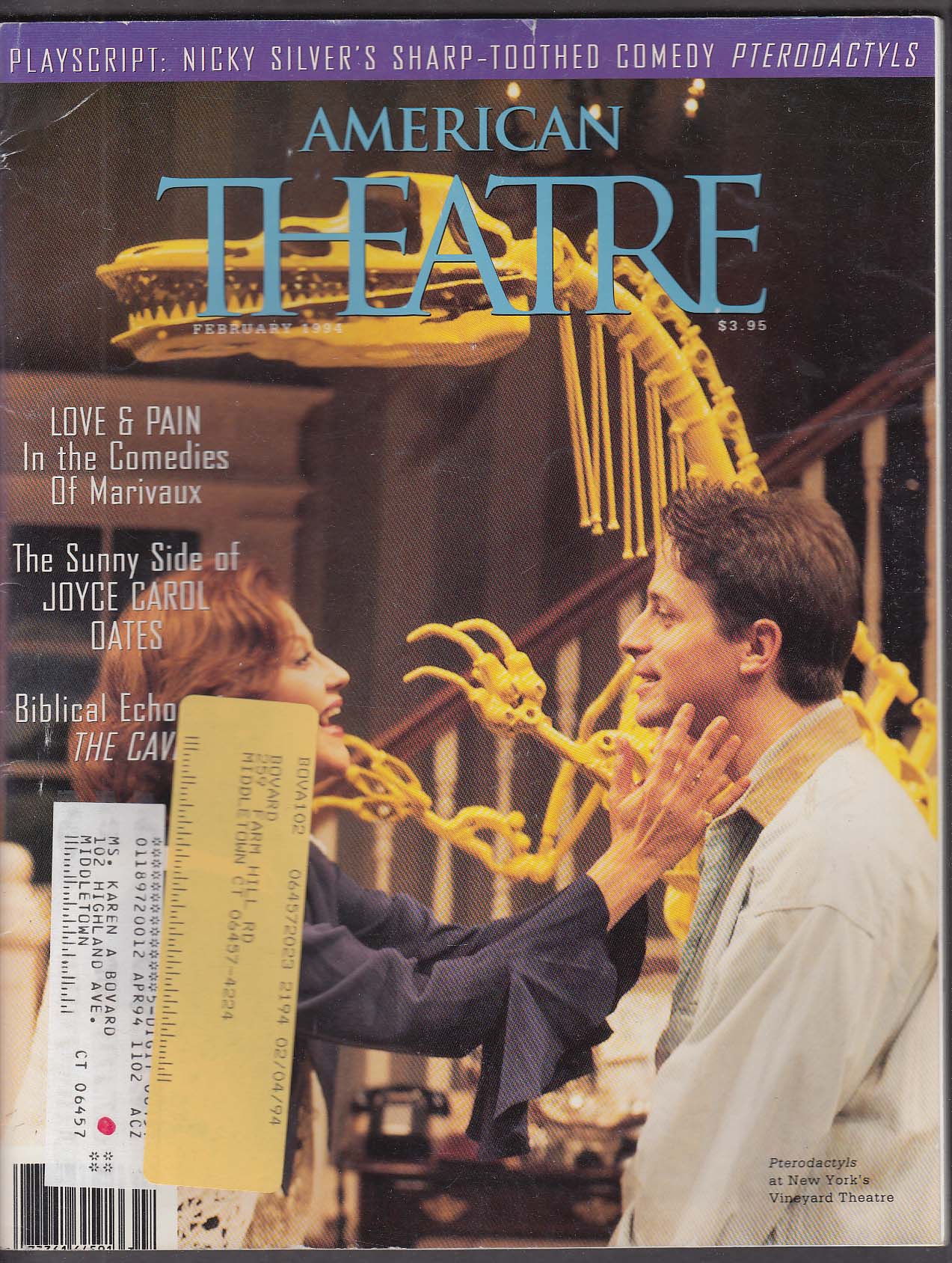 AMERICAN THEATRE Joyce Carol Oates Nicky Silver ++ 2 1994