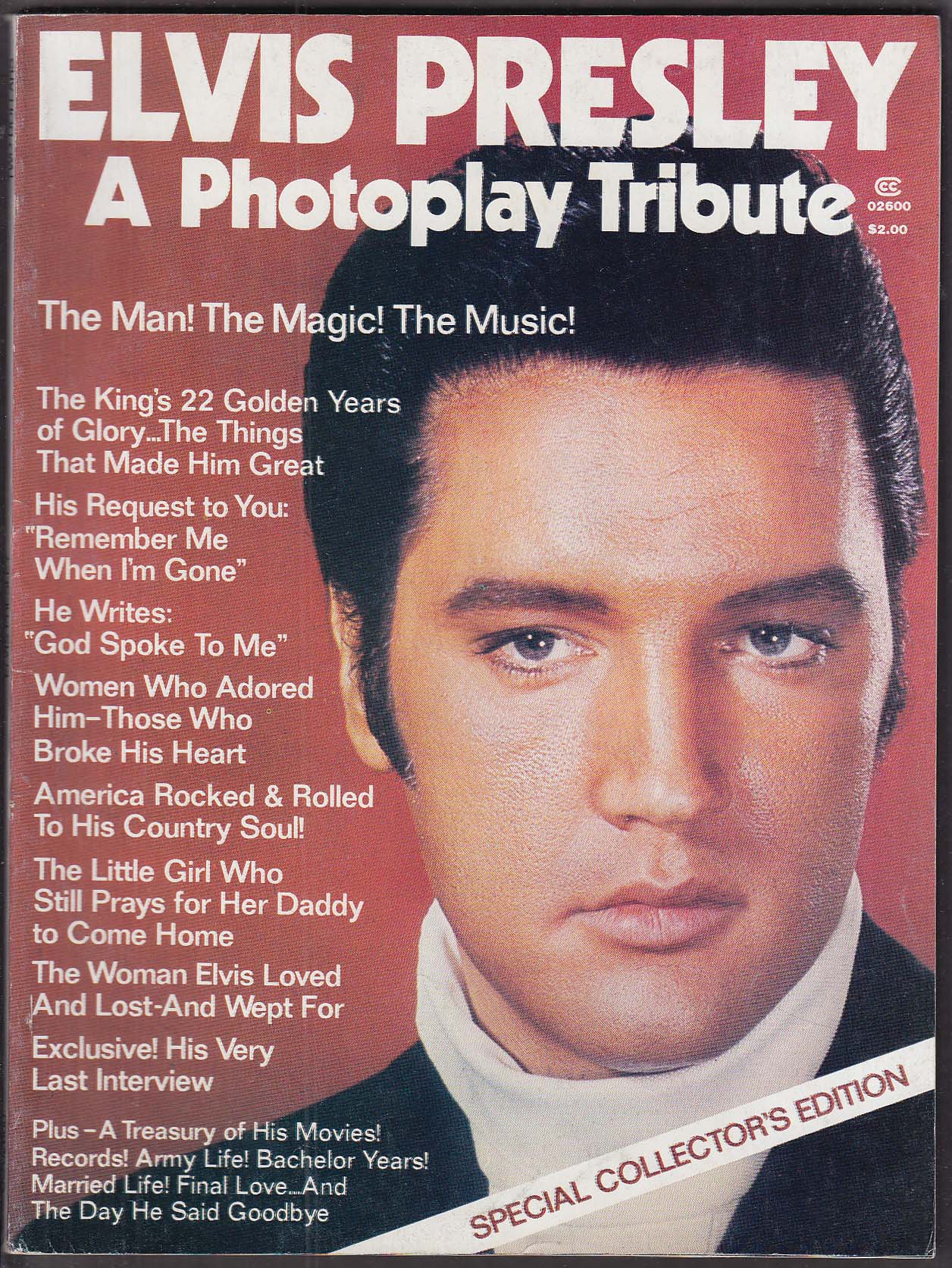 ELVIS PRESLEY Photoplay Tribute Special Collector's Edition 1977