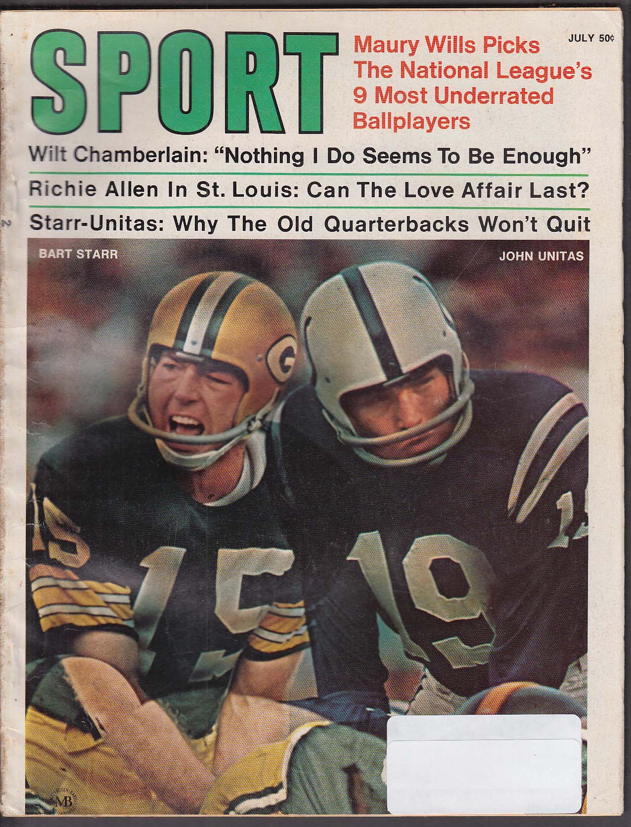 SPORT Bart Starr John Unitas Wilt Chamberlain Richie Allen ++ 7 1970