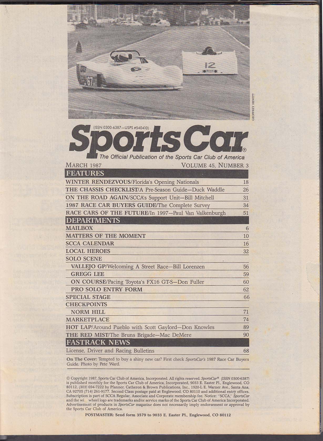 SCCA SPORTS CAR Anson Caracal Laser Mondiale Shrike Renault Talon Z-19 ...