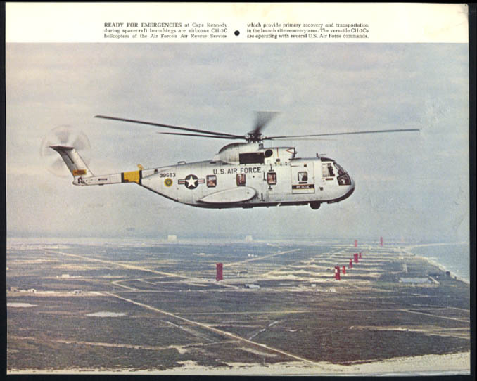 US Air Force Sikorsky CH-2C Cape Kennedy Rescue Helicopter calendar ...