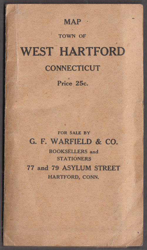 G F Warfield Map of West Hartford Connecticut ca 1880s