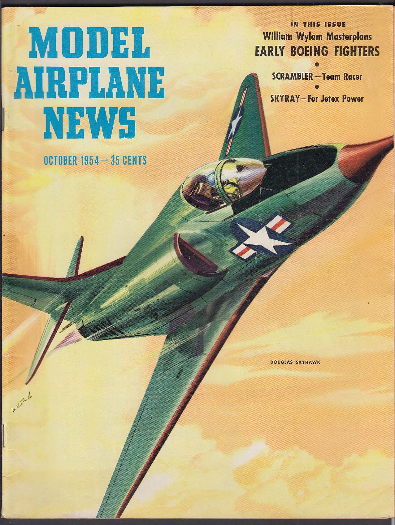 MODEL AIRPLANE NEWS Douglas Skyhawk Boeing William Wylam Scrambler + 10 ...