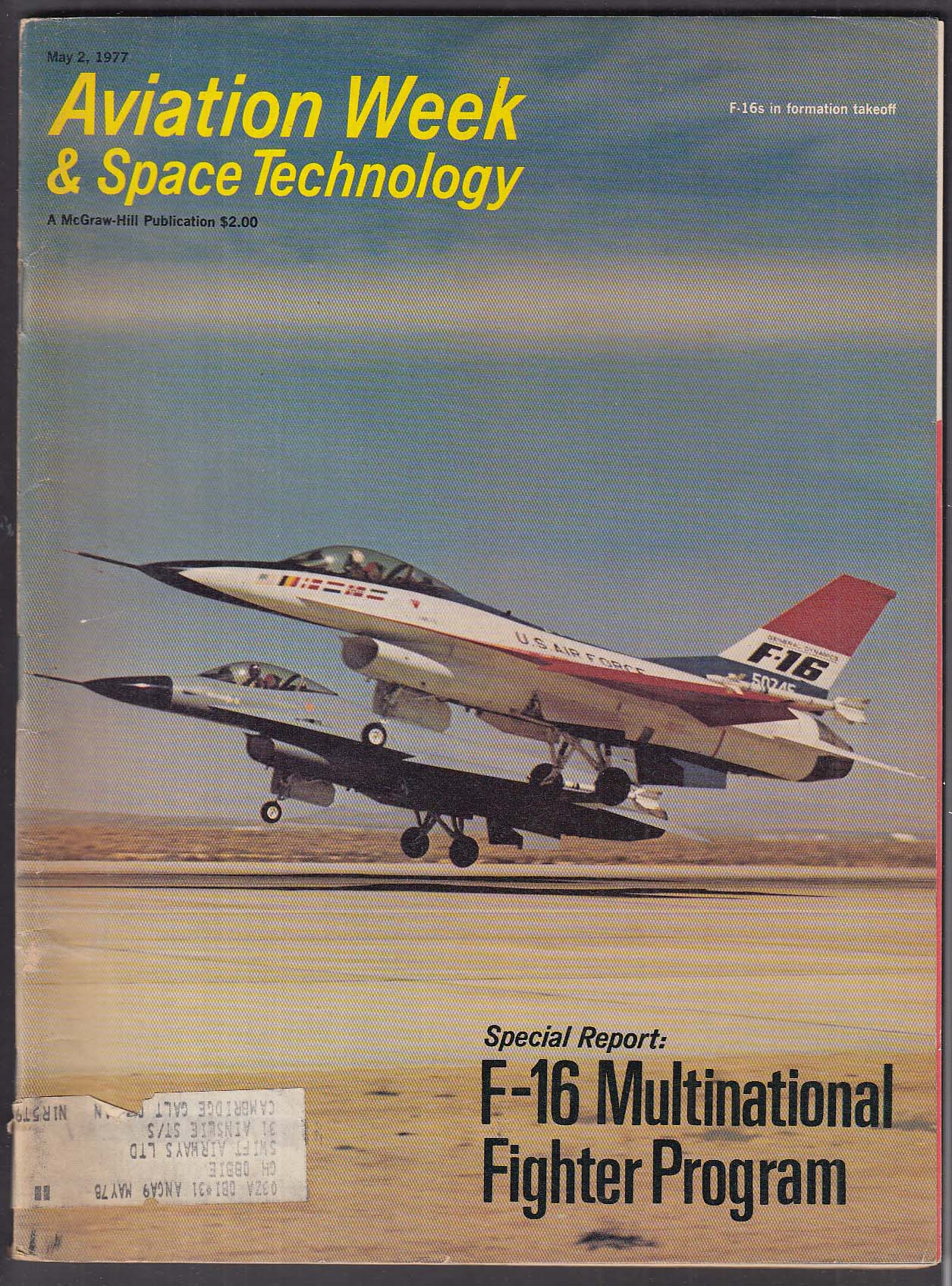 AVIATION WEEK & Space Technology F-15 ICAO CAB + 5/2 1977