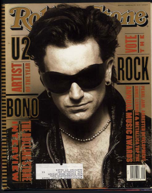 ROLLING STONE 3/4 1993 Bono U2 Annie Lennox Rock Hall of Fame