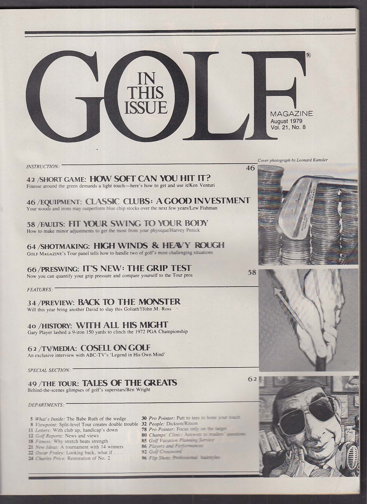 GOLF Ken Venturi Howard Cosell Gary Player + 8 1979