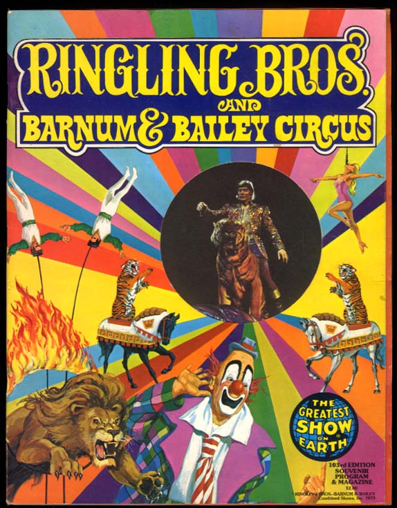 Ringling Bros & Barnum & Bailey Circus Program 1973 Gebel-Williams