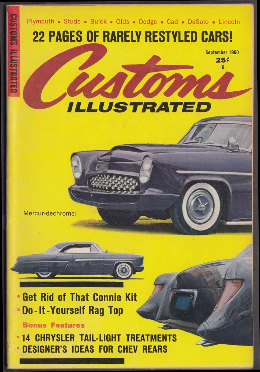 CUSTOMS ILLUSTRATED 9 1960 rarely restyled cars; continental kits ...