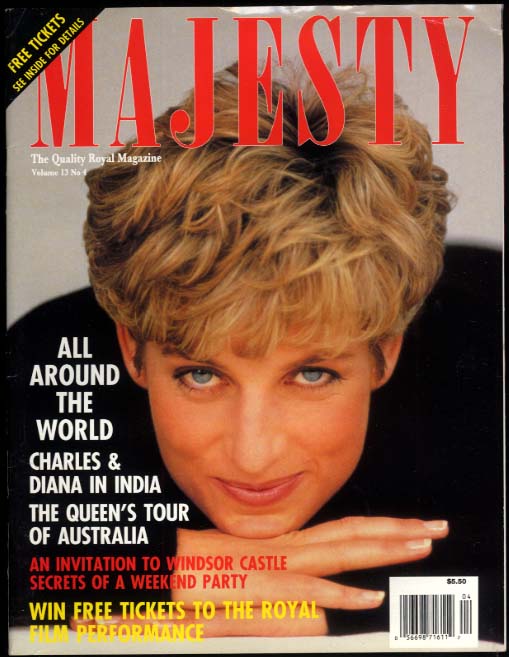 MAJESTY Vol 13 #4 Princess Diana Windsor Castle Queen Elizabeth 4 1992