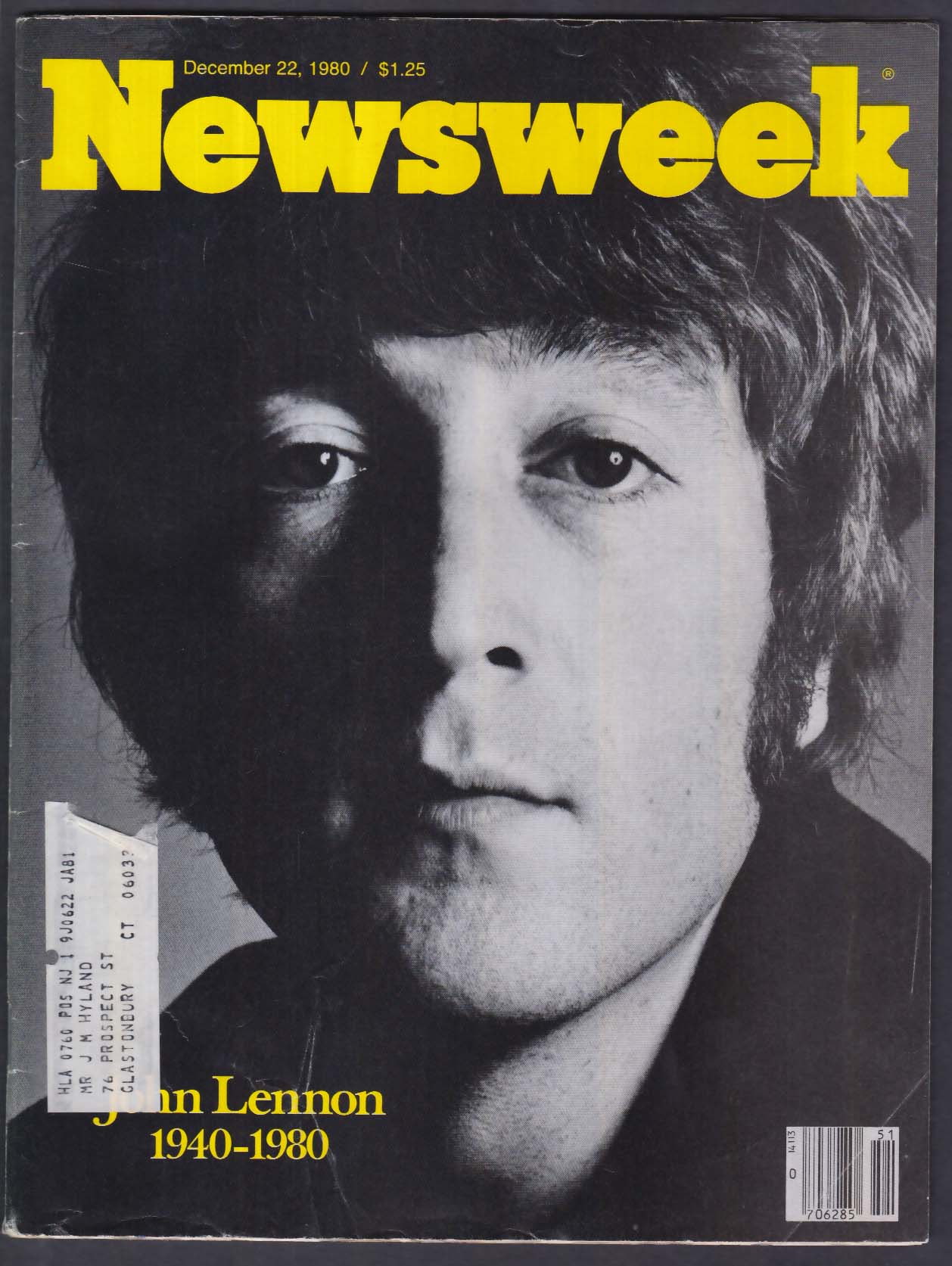 NEWSWEEK John Lennon Leonid Brezhnev Ronald Reagan Gun Control + 12/22 1980