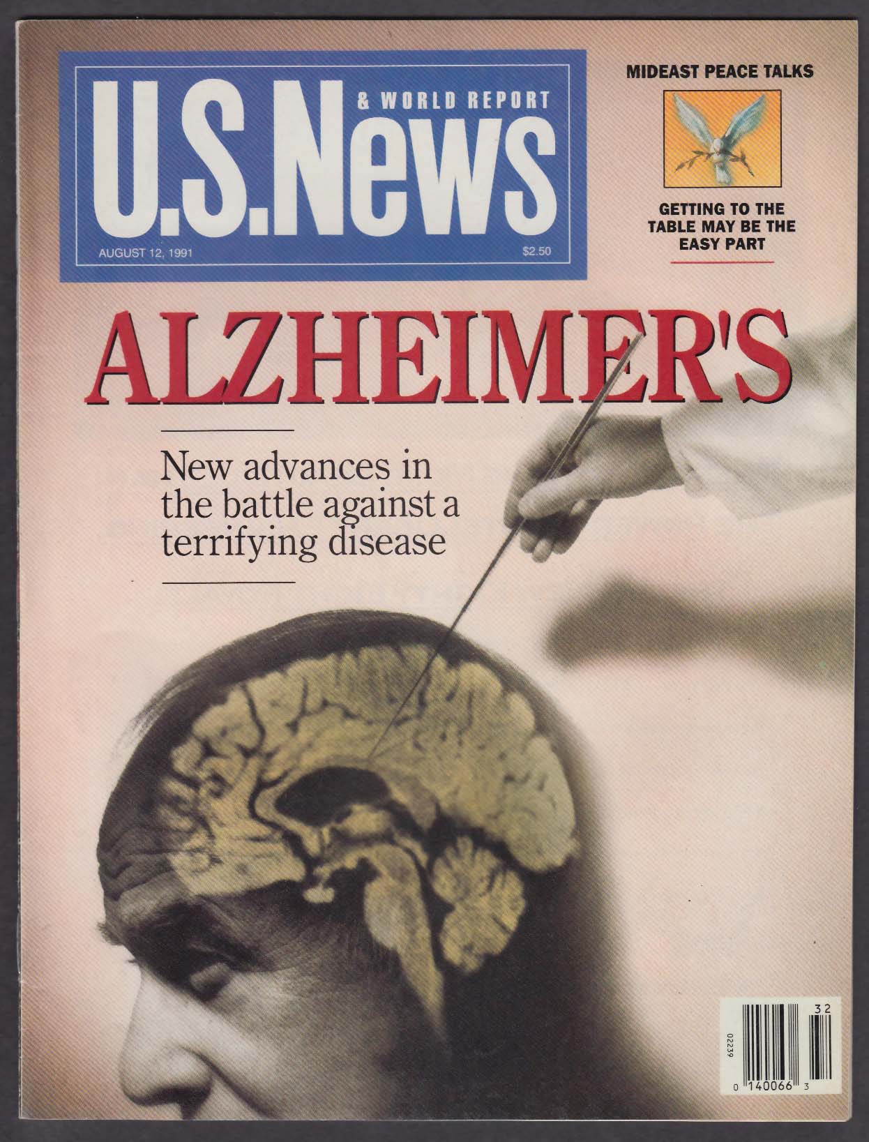 US NEWS & World Report Alzheimer's Middle East Peace Talks NAACP 8/12 1991