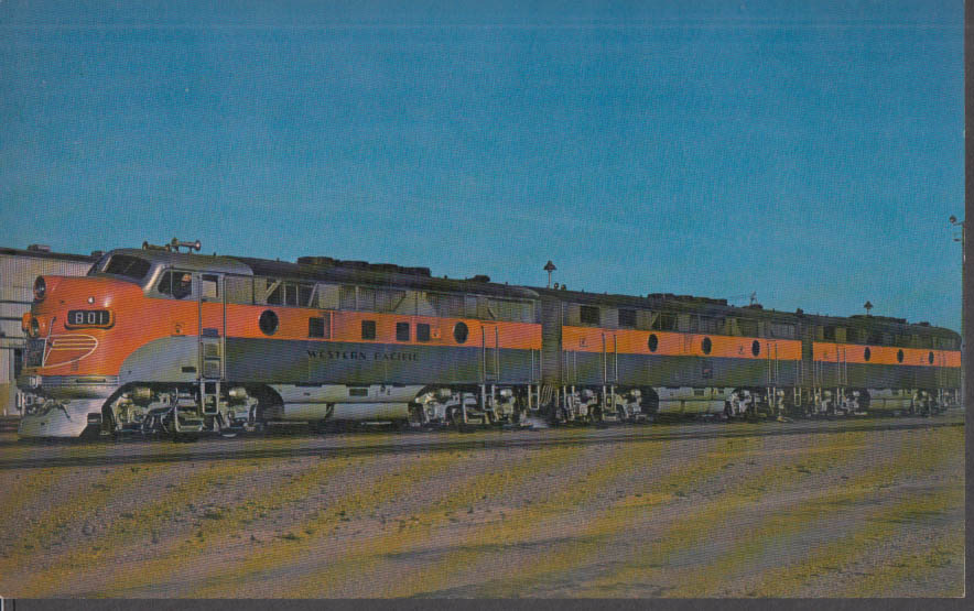 Western Pacific RR EMD F-3 A-B-B California Zephyr card 1970s