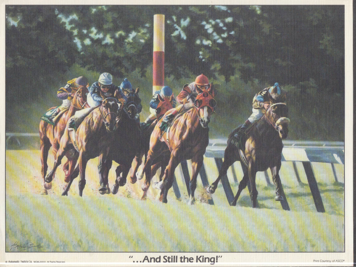 1984 Belmont Turf Classic Won by John Henry Automatic Switch print 1987