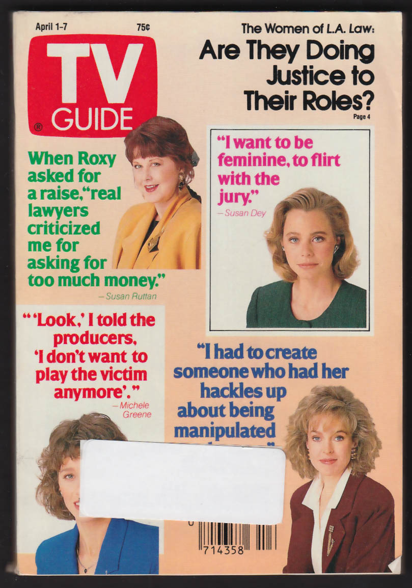 TV GUIDE Susan Ruttan Susan Dey Michele Greene Gary Coleman + 4/1-4/7 1989