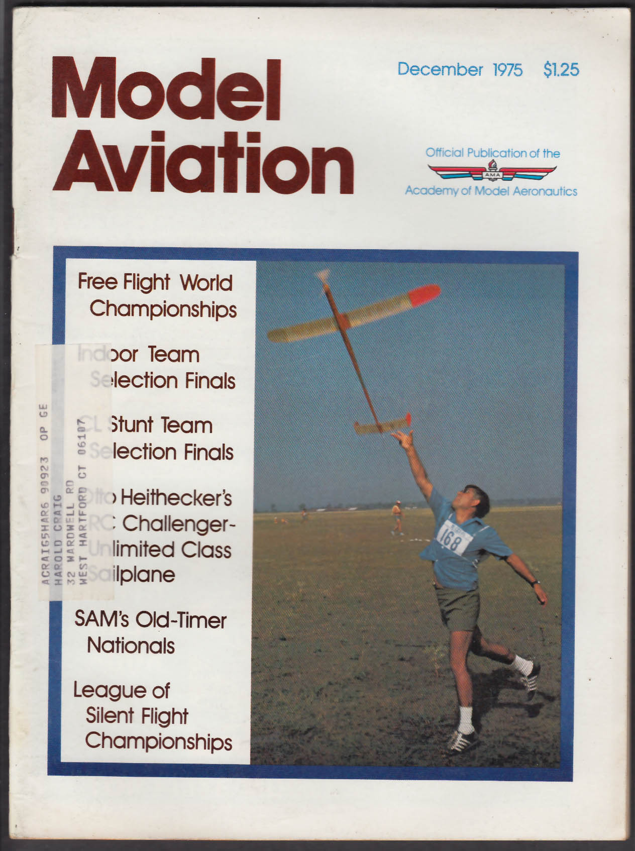 MODEL AVIATION Academy Model Aeronautics CL Stunt Team + 12 1975