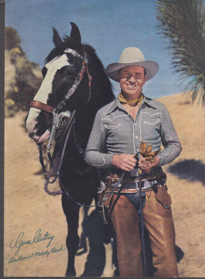 Gene Autry & Champion Doublemint Melody Ranch souvenir print 1950s