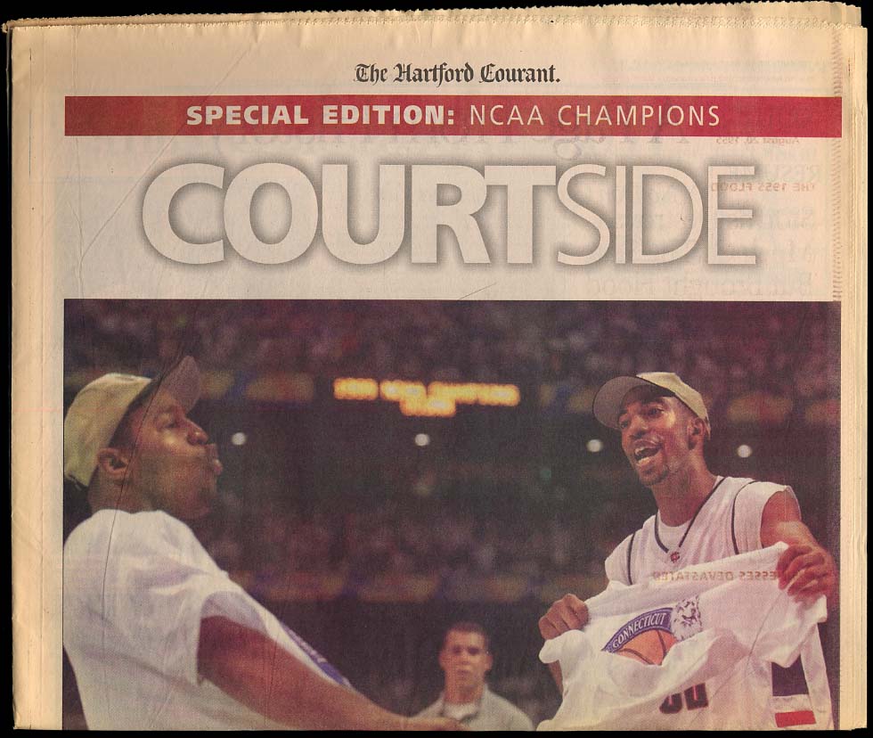 Courtside NCAA Champions newspaper section UConn Men's Basketball 1999