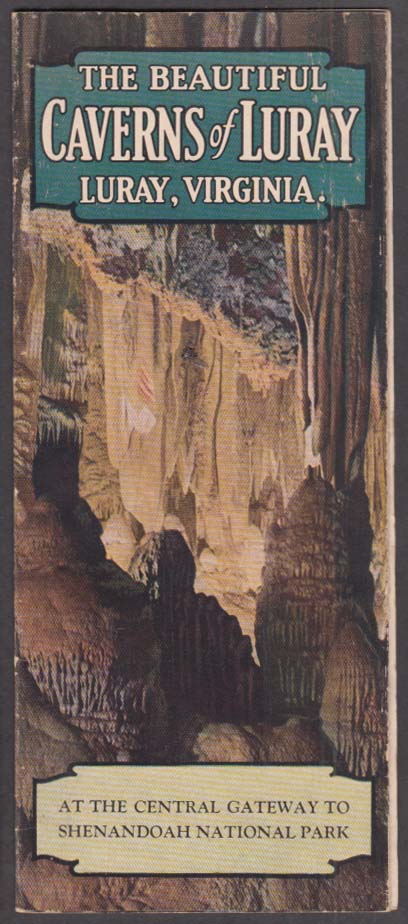 Beautiful Caverns of Luray Virginia visitor brochure 1935