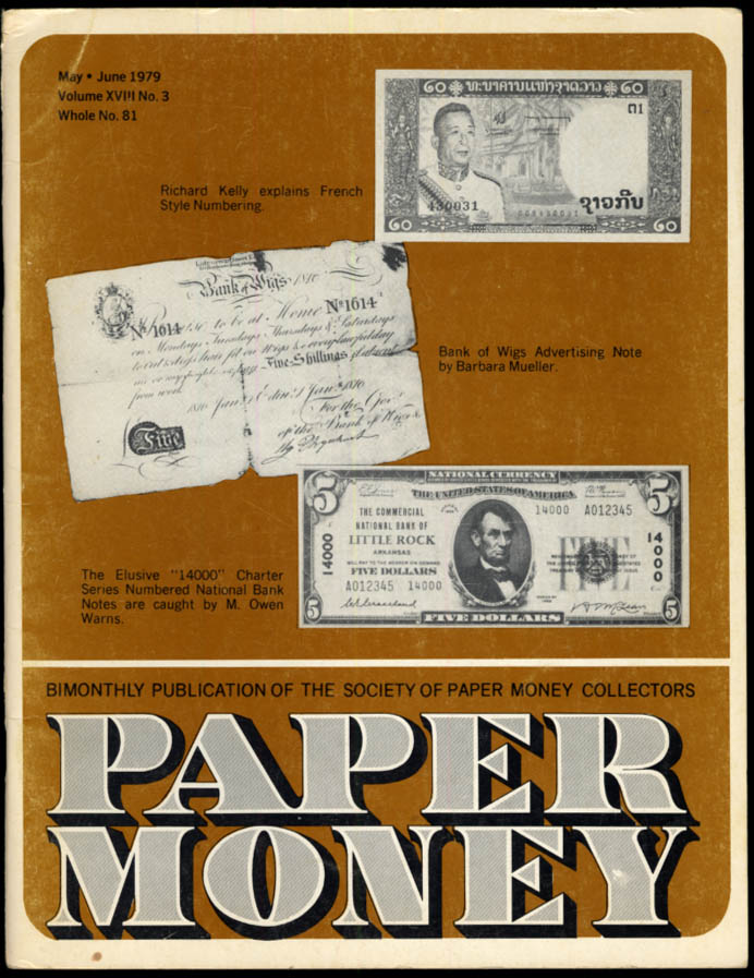 PAPER MONEY 5-6 1979 14000 Series National Notes; IL Nationals; MO ...