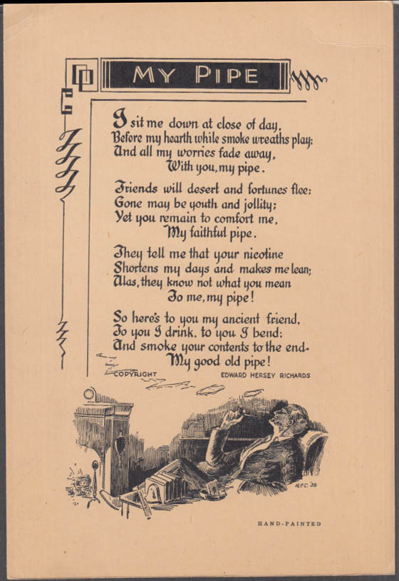 Edward Hersey Richards poem card 