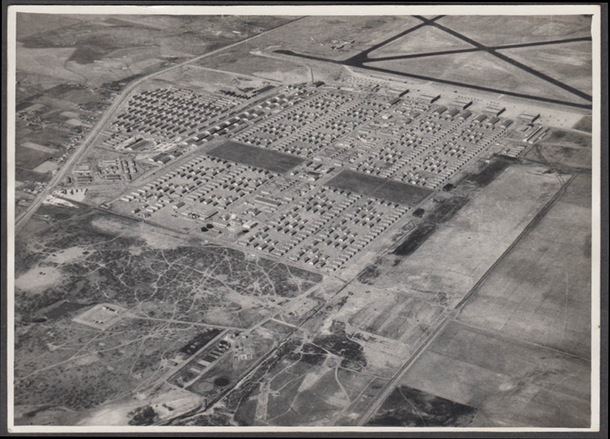 Aerial view of Sheppard Field Wichita Fall TX by Hall & Riley 1946