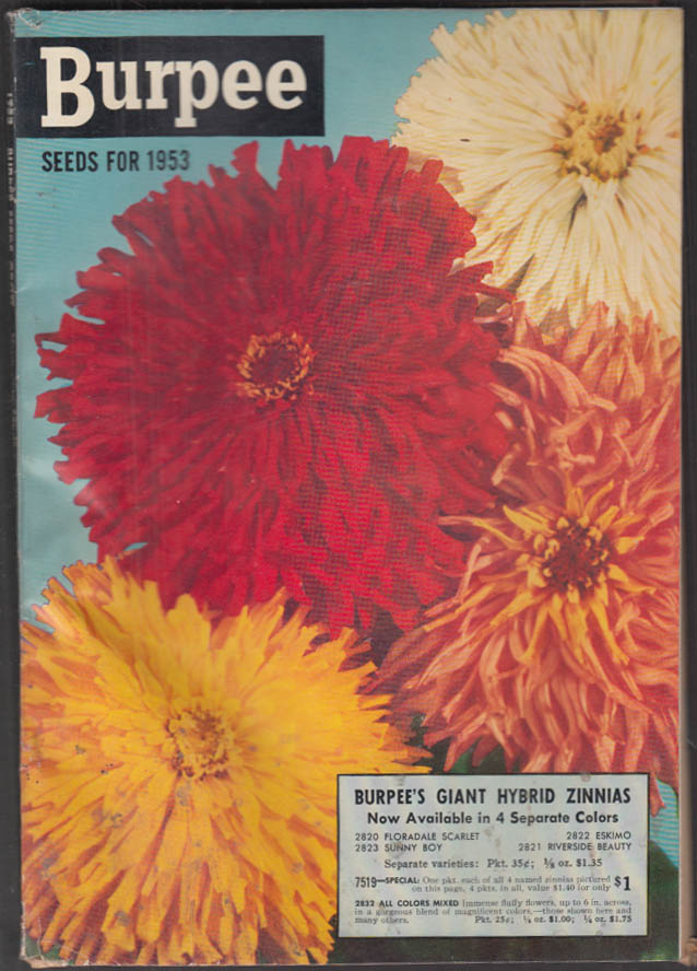 W Atlee Burpee Seed Catalog 1953 flowers fruits vegetables