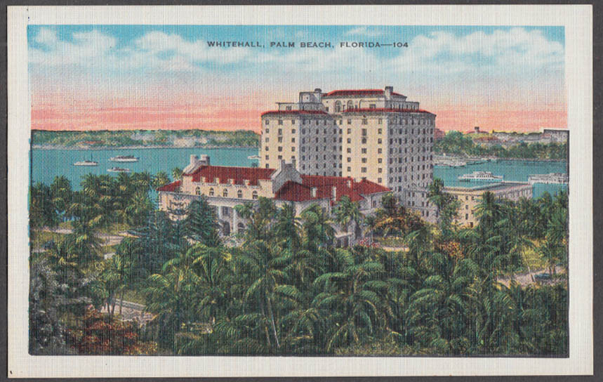 Whitehall Hotel at Miami Beach FL postcard ca 1930s