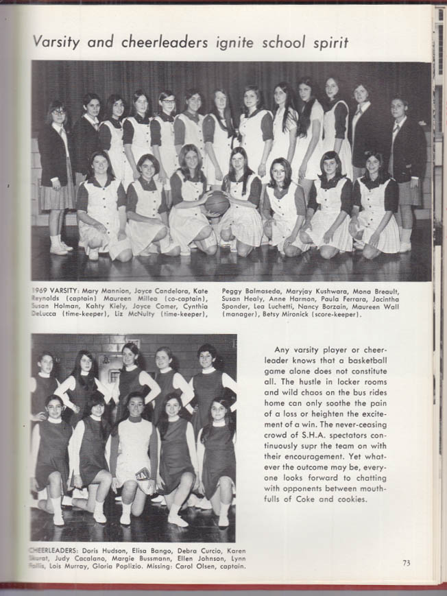 Sacred Heart Academy Clelian School Yearbook 1969 Hamden CT