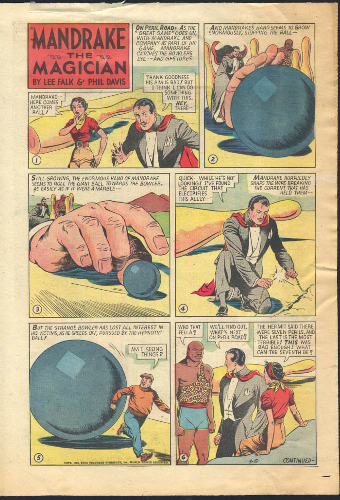 Journal American COMICS 3/18 1950 Popeye Mandrake Buck Rogers Mickey ...