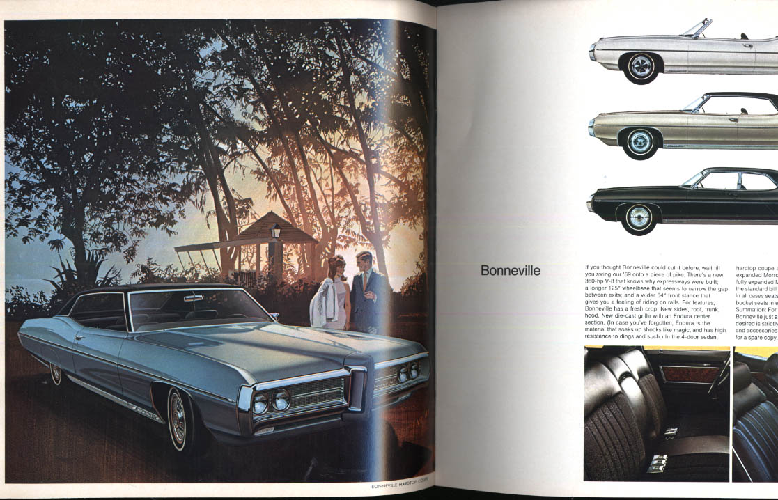 1969 Pontiac brochure Grand Prix GTO Firebird Brougham Bonneville ...