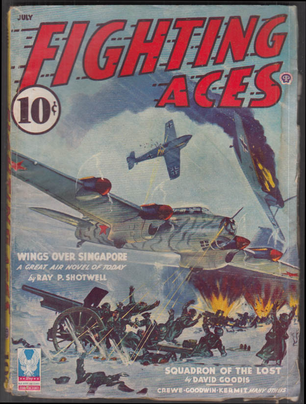 FIGHTING ACES pulp 7 1943 Shotwell Goodis Kermit Jordan Goodwin Crewe