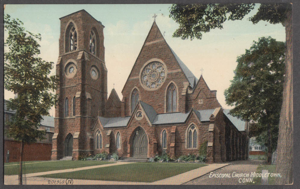 Episcopal Church in Middletown CT postcard ca 1910