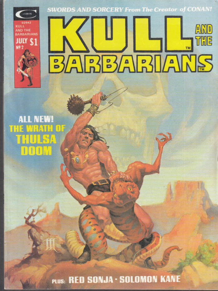 KULL & THE BARBARIANS #2 1975 Red Sonja; Thulsa Doom; Robert E Howard