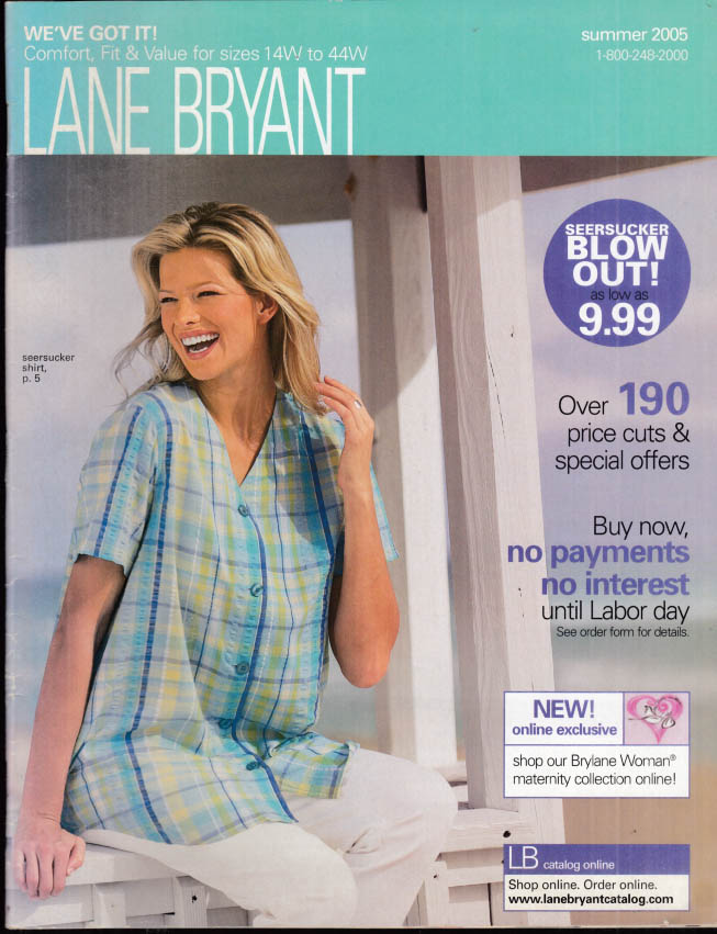 Lane Bryant Clothes for Women Catalog Summer 2005 lingerie shoes dresses &c