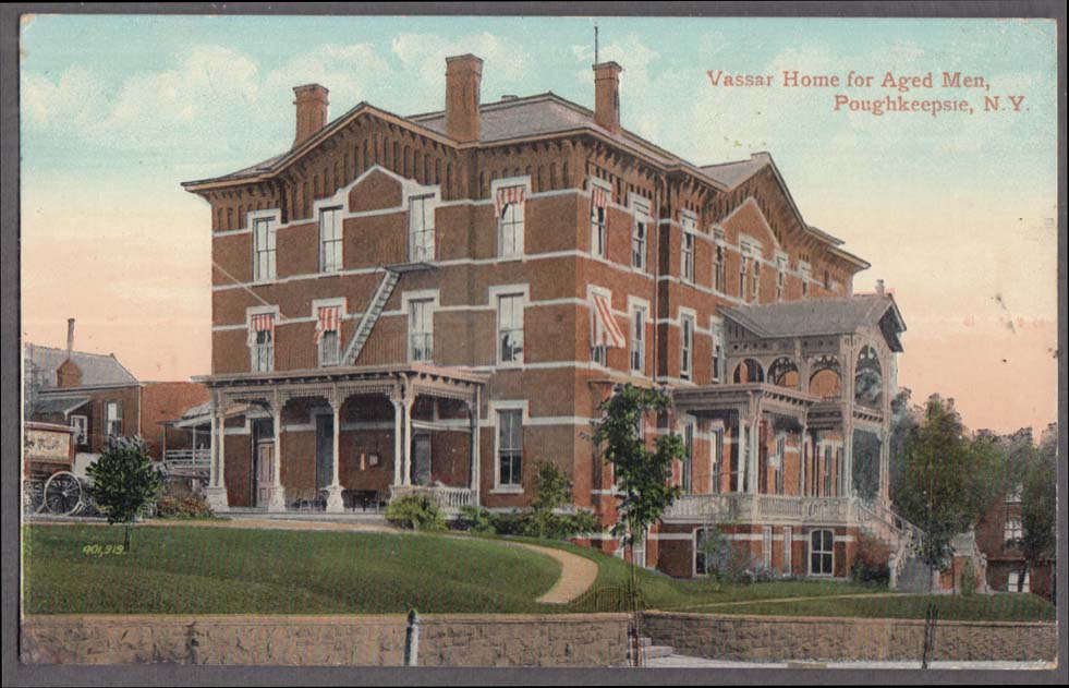 Vassar Home for Aged Men at Poughkeepsie NY postcard 1910