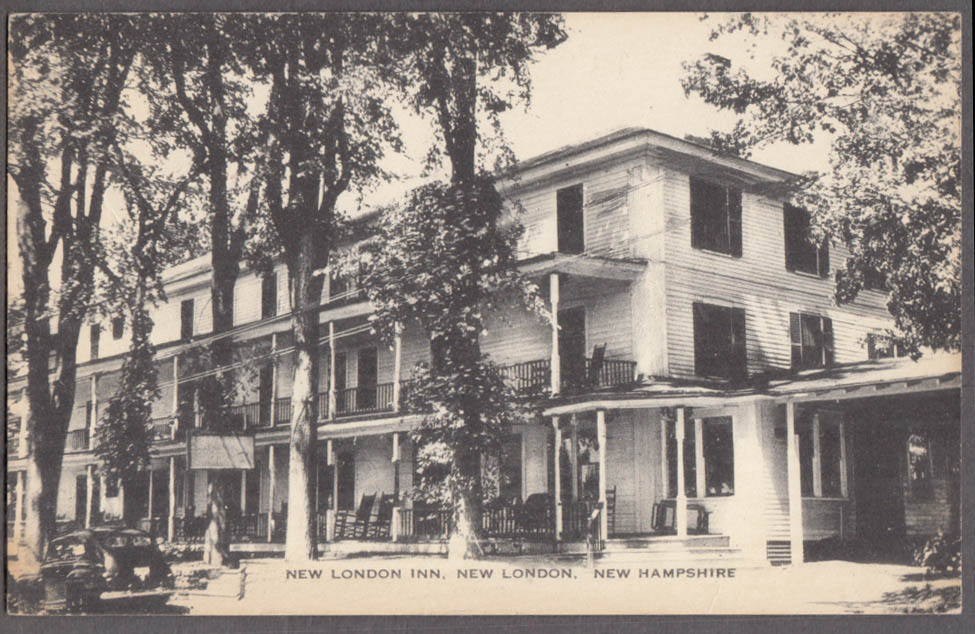 New London Inn at New London NH postcard 1940s