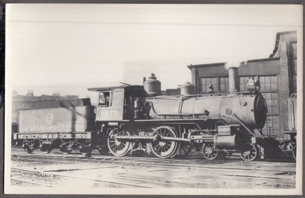 Western Maryland RR 4-4-0 #45 steam locomotive RPPC postcard 1916