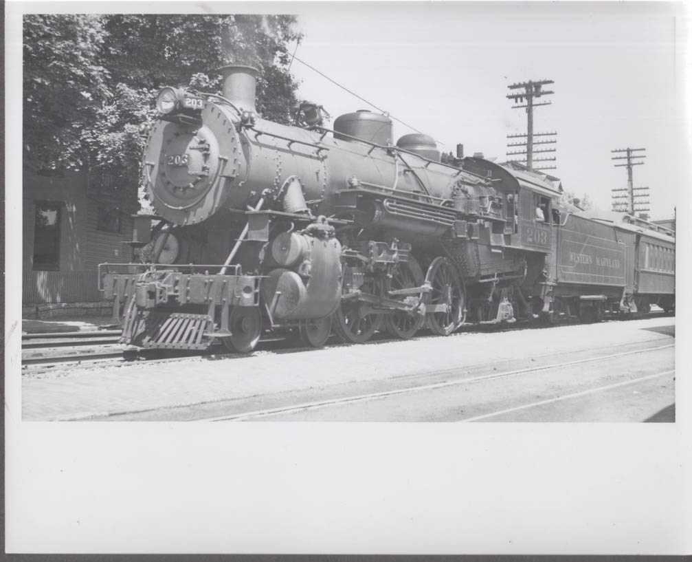 Western Maryland RR 4-6-2 #203 steam locomotive & Pullman photo ...