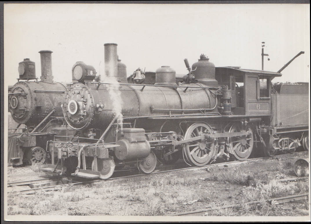 Western Maryland RR 4-4-0 #6 & #7 steam locomotive 5x7