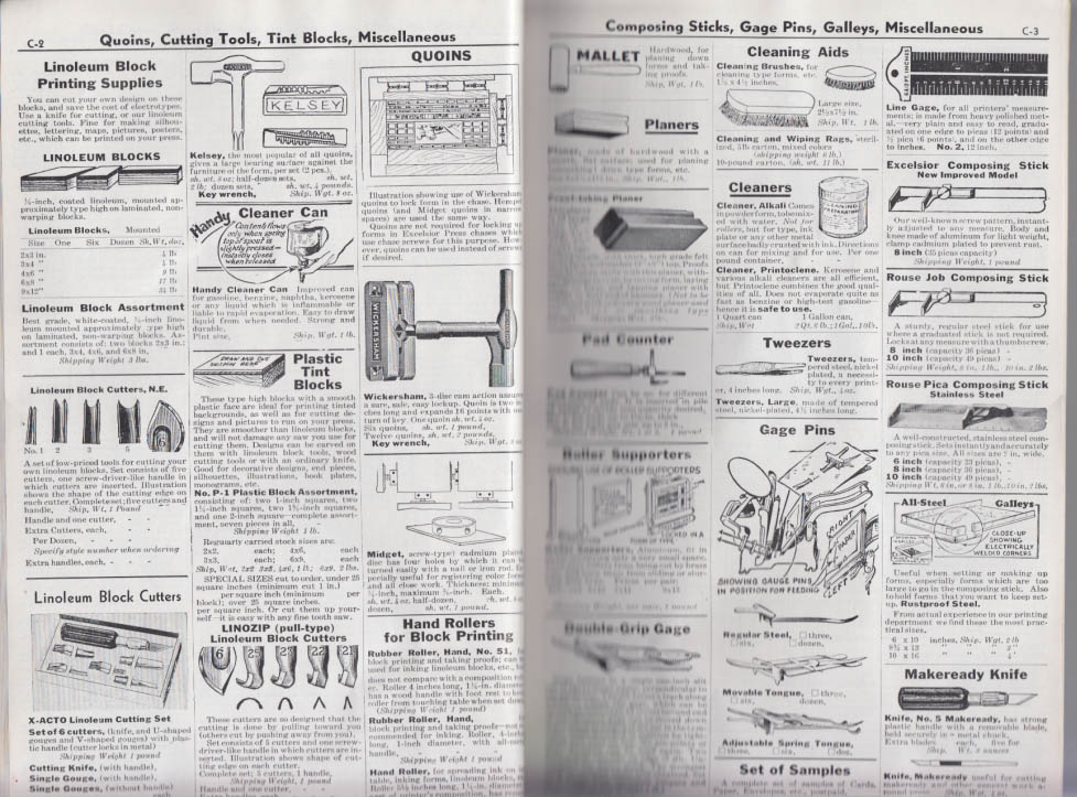 Kelsey Printers Supply Book printing equipment catalog 75-T Meriden CT 1980