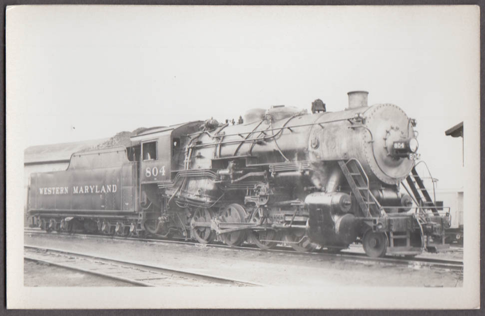 Western Maryland RR 2-8-0 H-9 Steam locomotive #804 photo Hagerstown 1927