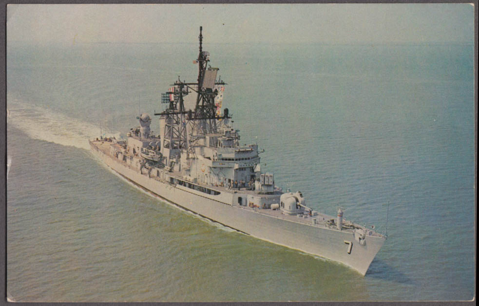 USS Luce DLG-7 Guided Missile Frigate US Navy postcard 1970s