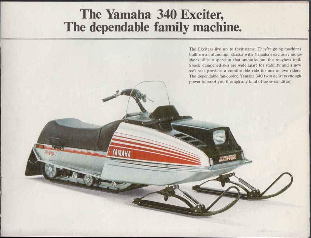 1978 Yamaha Snowmobiles catalog 250 340 Enticer 340 440 Exciter SRX 440